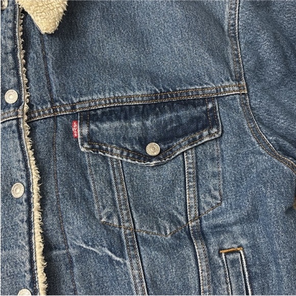 Levi's Womens 90s Sherpa Trucker Jacket Size Large NWT - Picture 4 of 12
